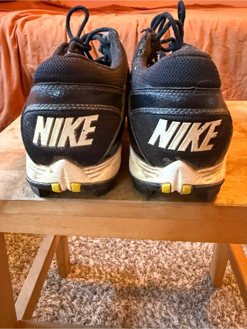Nike Black and White Athletic Cleats